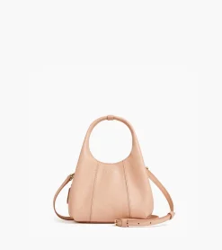 Mini sac à main Juliette en cuir grainé - ROSE POUDRE