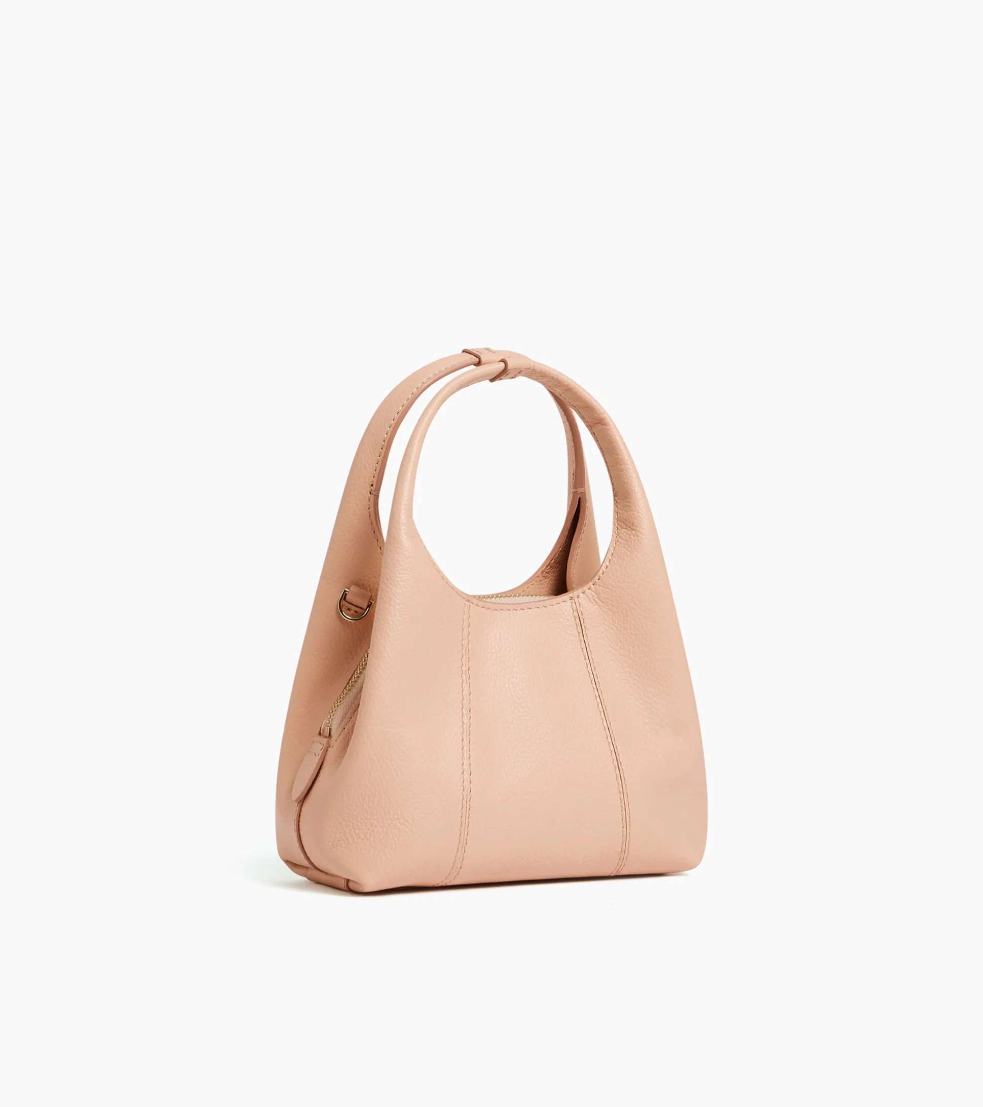 Mini sac à main Juliette en cuir grainé - ROSE POUDRE
