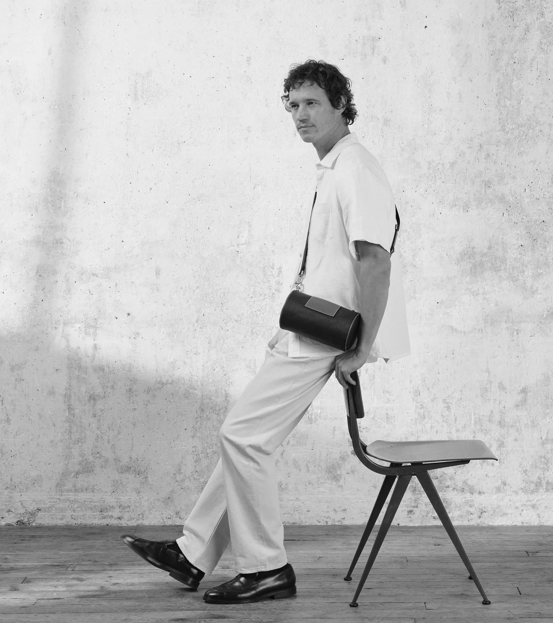 Mini sac bandoulière Maurice en toile enduite - Black