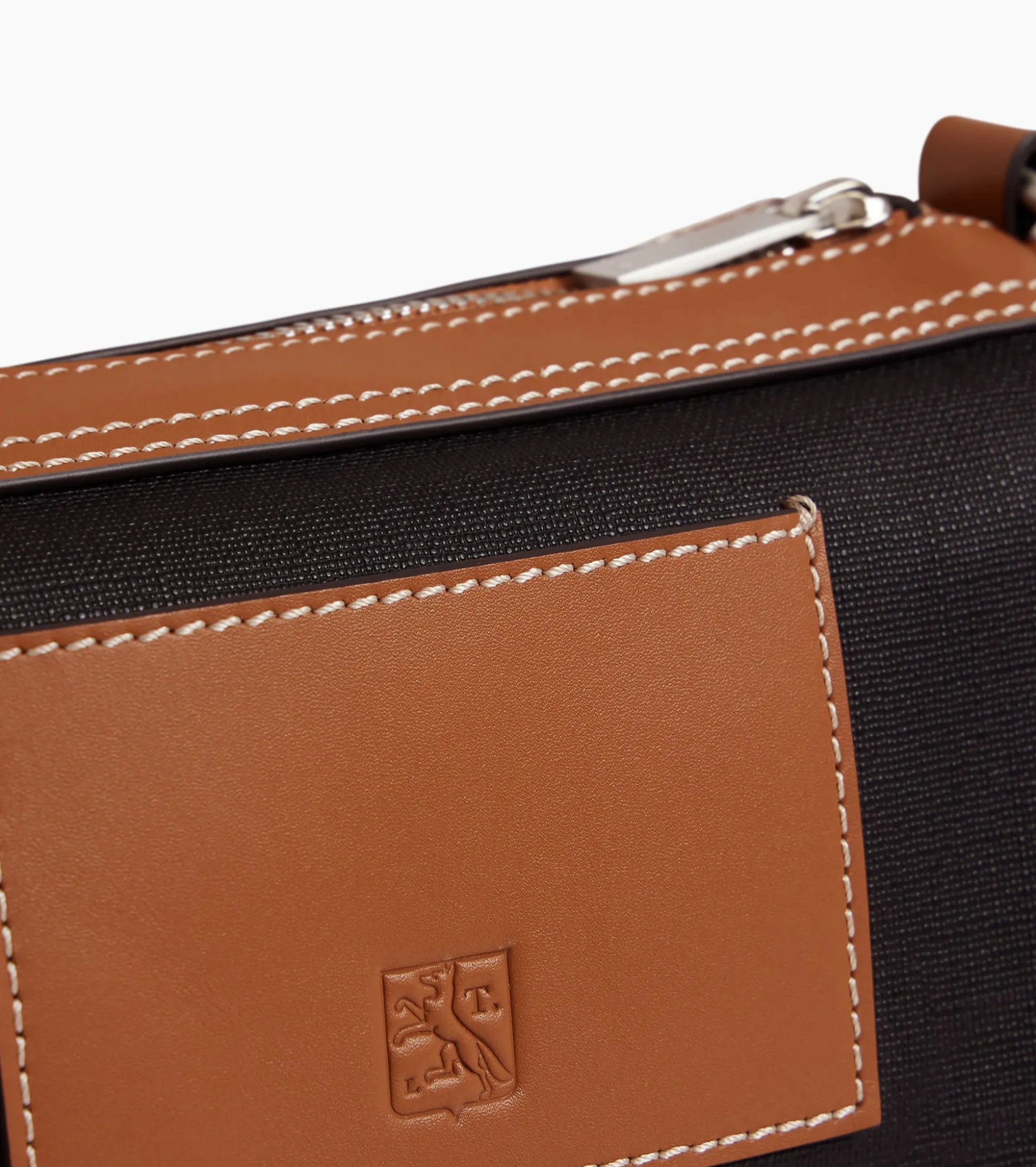 Mini sac bandoulière Maurice en toile enduite - Black Brown