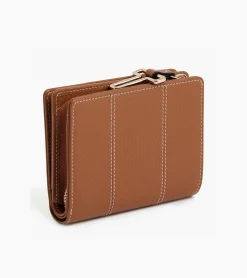 Petit Portefeuille Juliette en cuir grainé - Brown Tan