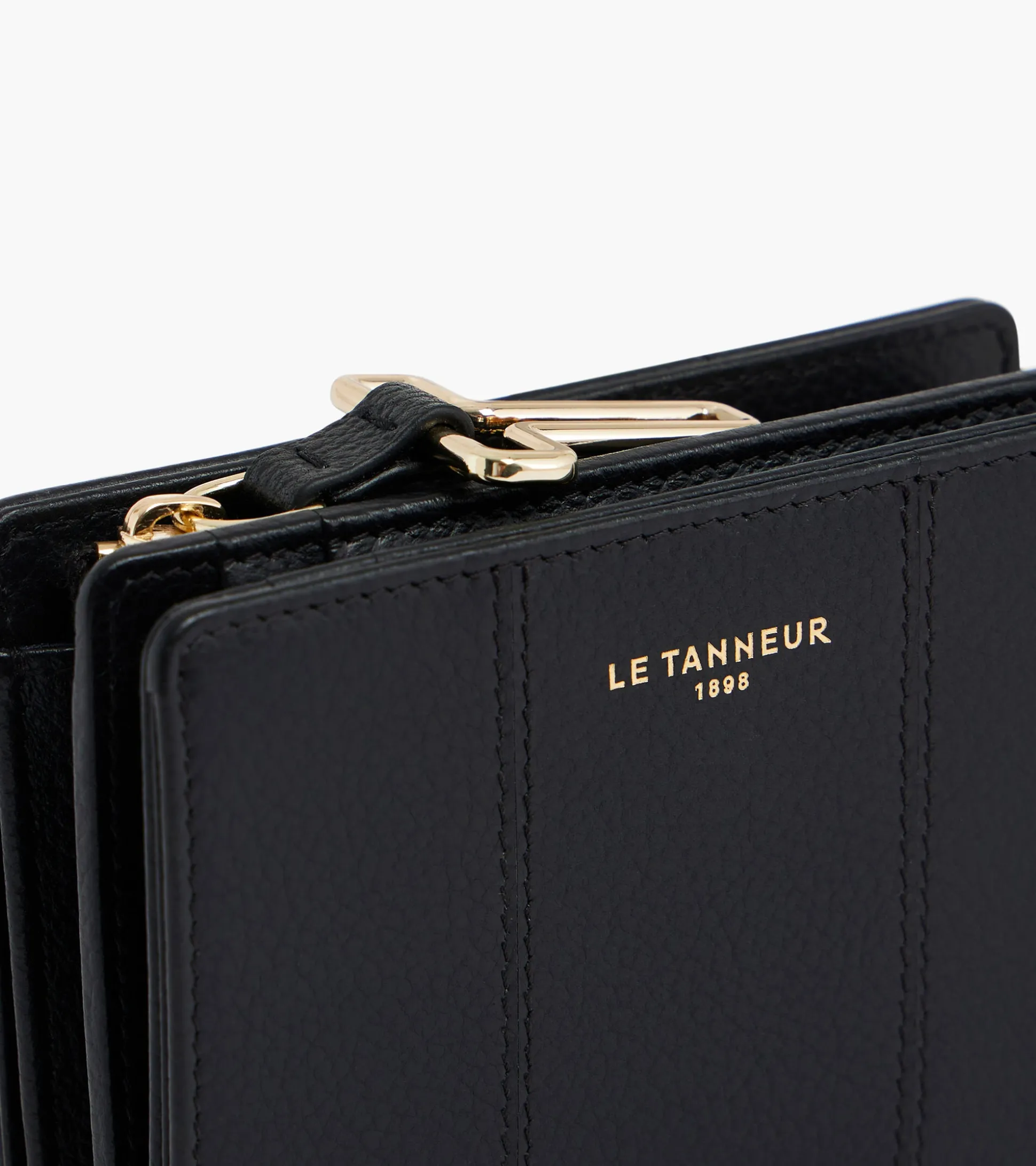 Petit Portefeuille Juliette en cuir grainé - Black