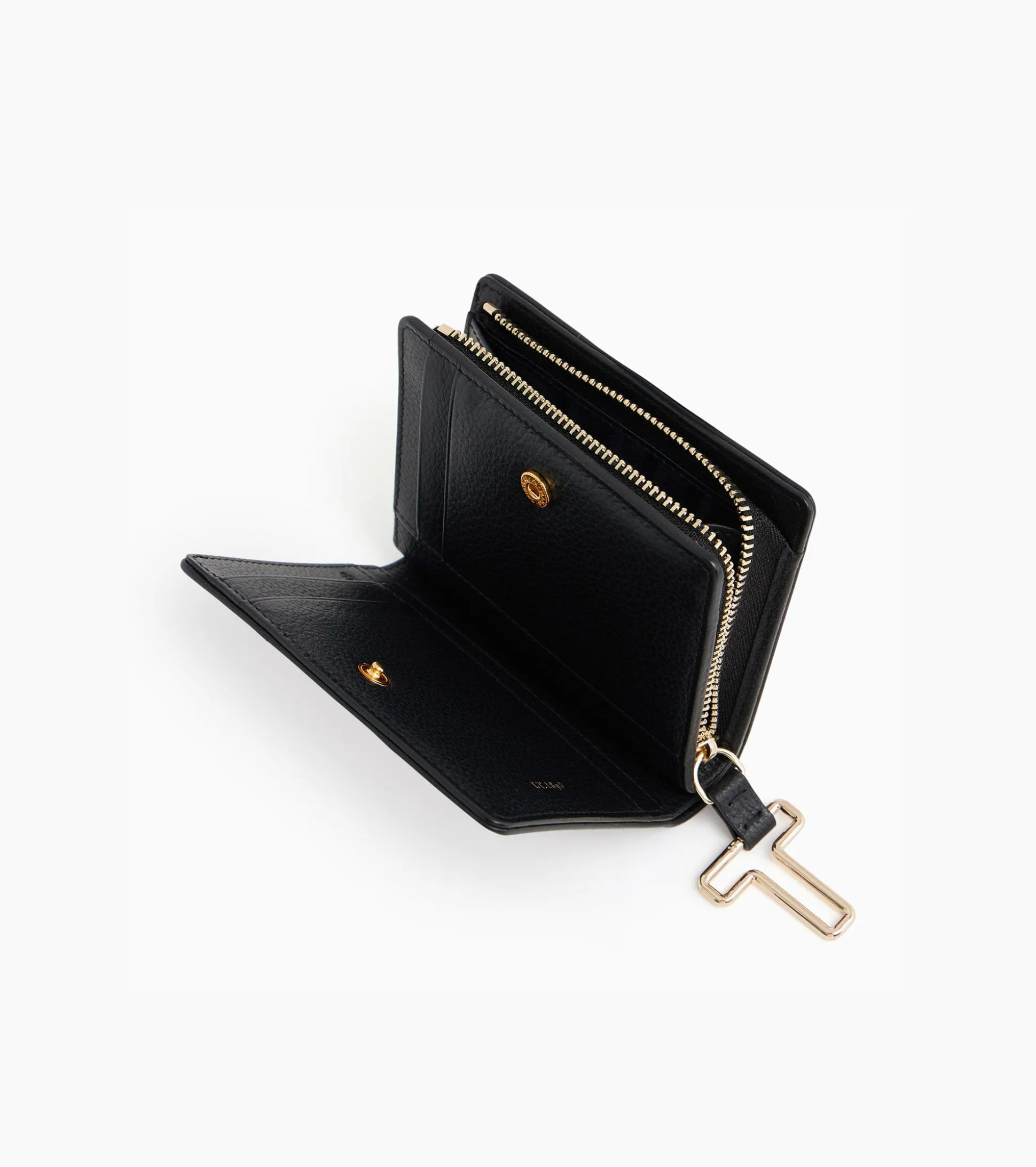 Petit Portefeuille Juliette en cuir grainé - Black