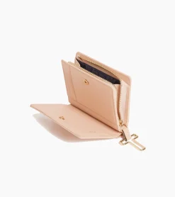 Petit Portefeuille Juliette en cuir grainé - ROSE POUDRE