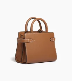 Petit sac à main Emilie en cuir grainé - Brown Tan