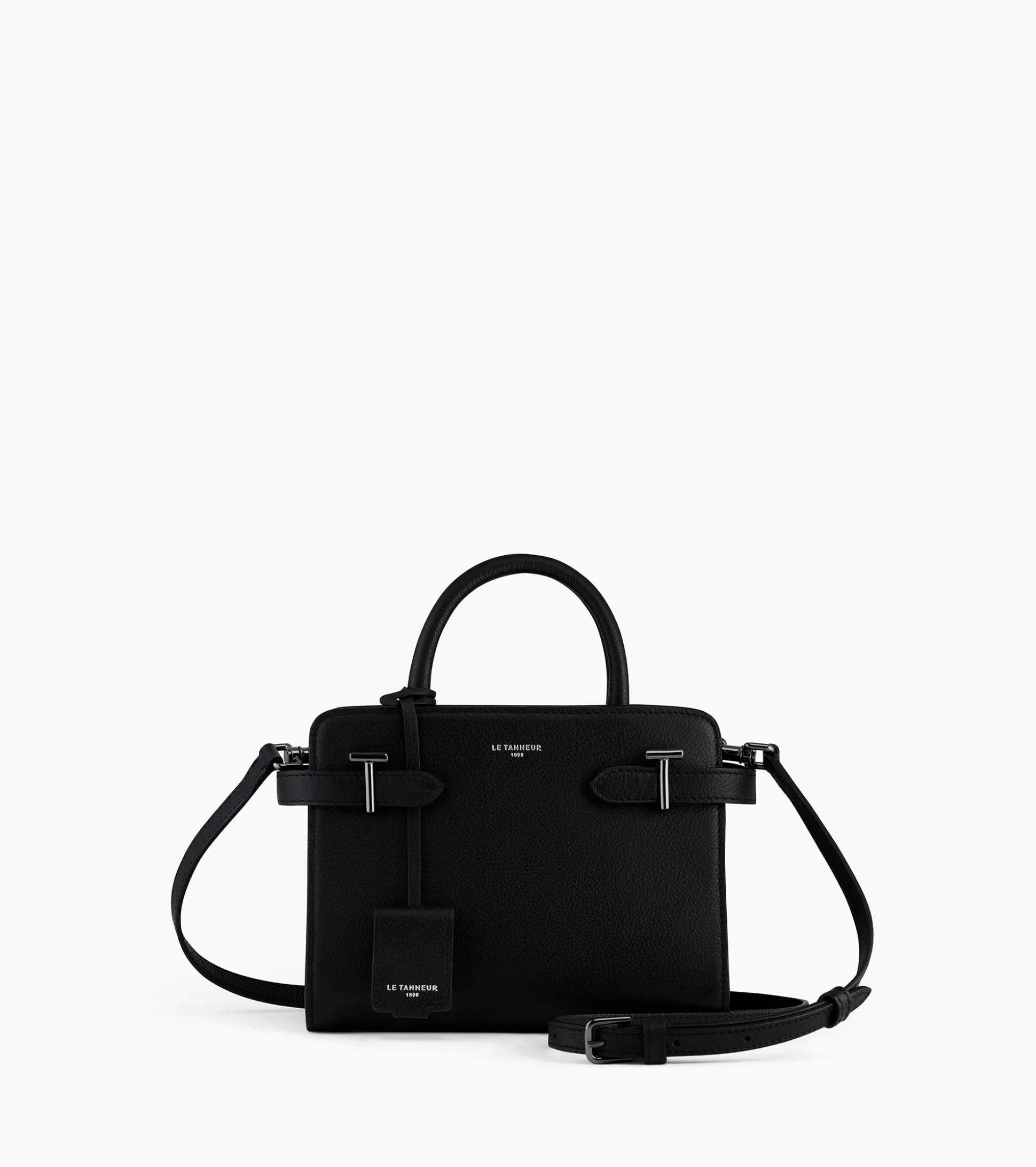 Petit sac à main Emilie en cuir grainé - Black