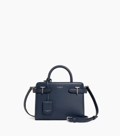 Petit sac à main Emilie en cuir grainé - Twilight Blue