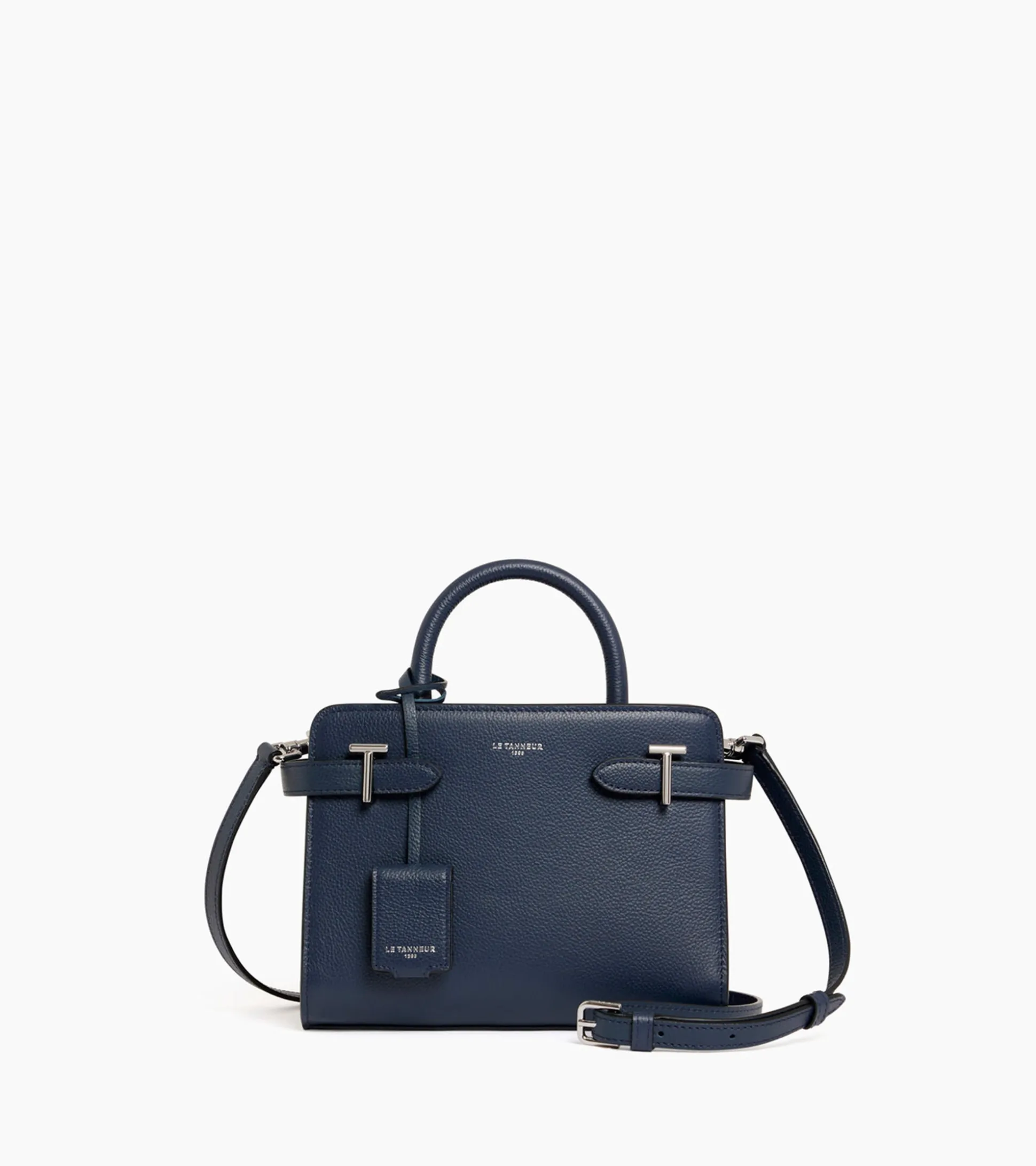 Petit sac à main Emilie en cuir grainé - Twilight Blue