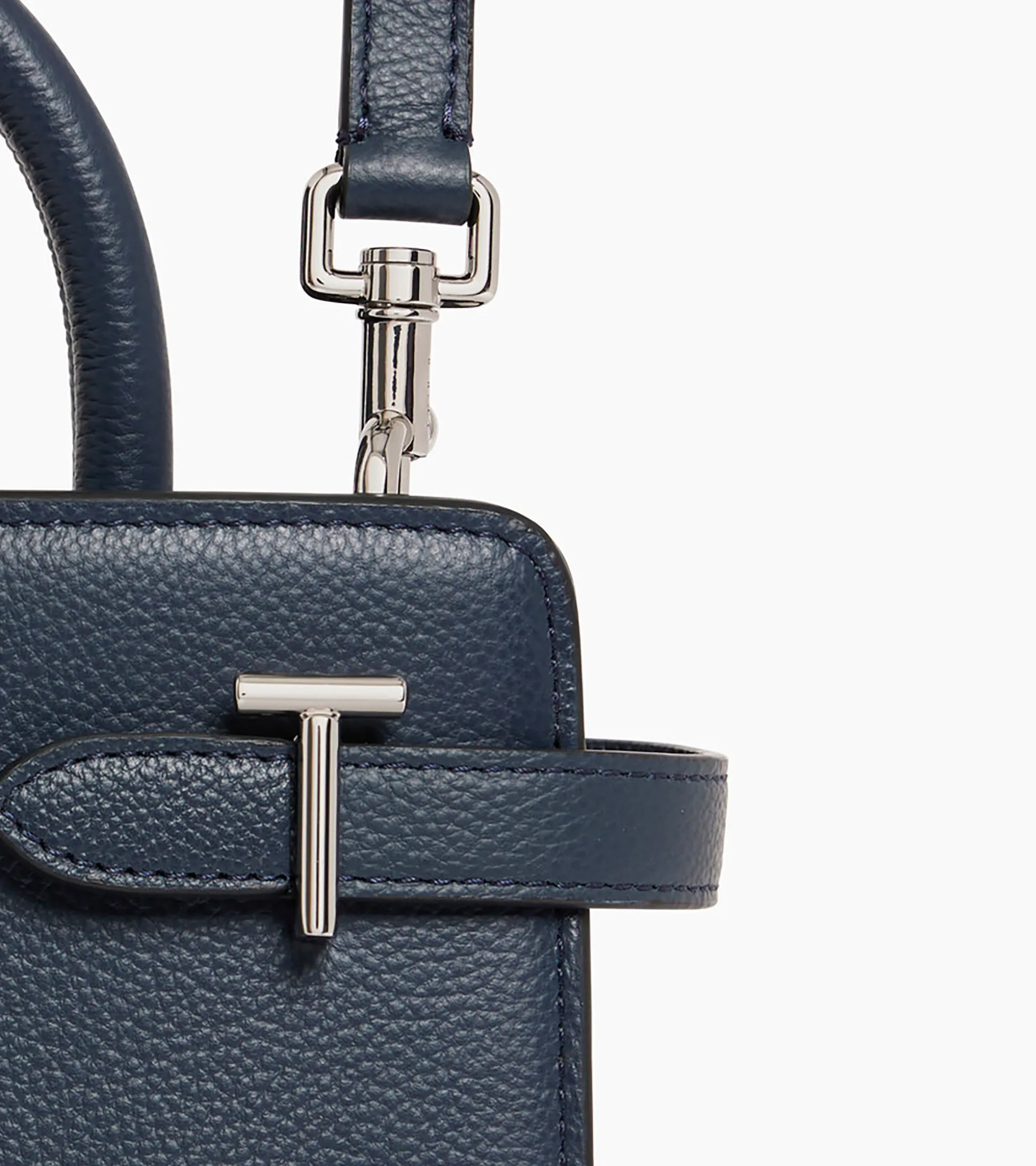 Petit sac à main Emilie en cuir grainé - Twilight Blue