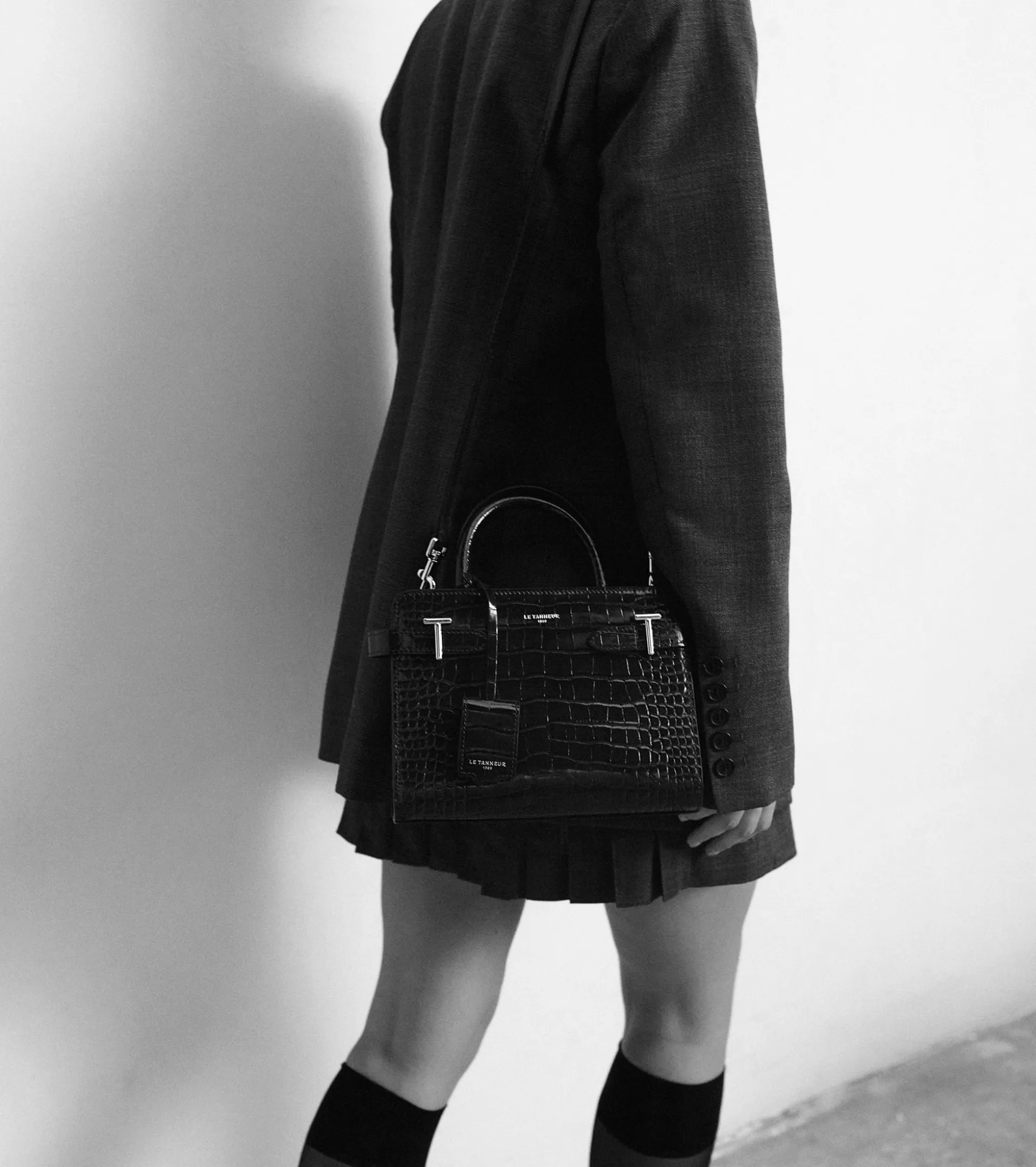 Petit sac à main Emilie en cuir effet croco - GREGE 1