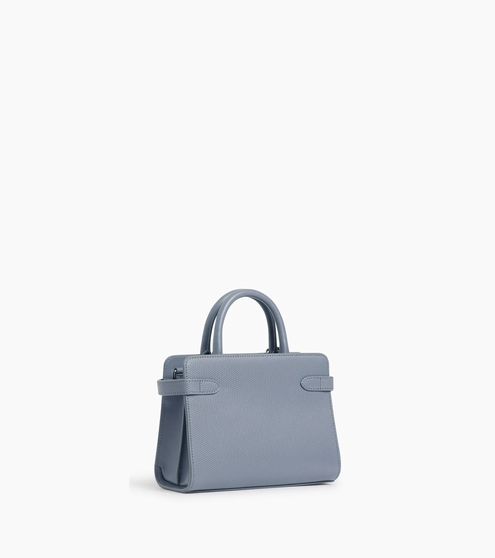 Petit sac à main Emilie en cuir signature T - BLEU ARGILE