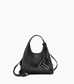 Petit sac à main Juliette en cuir grainé - Black