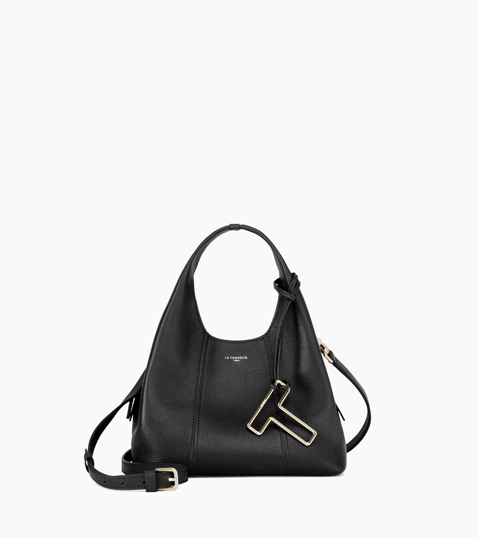 Petit sac à main Juliette en cuir grainé - Black