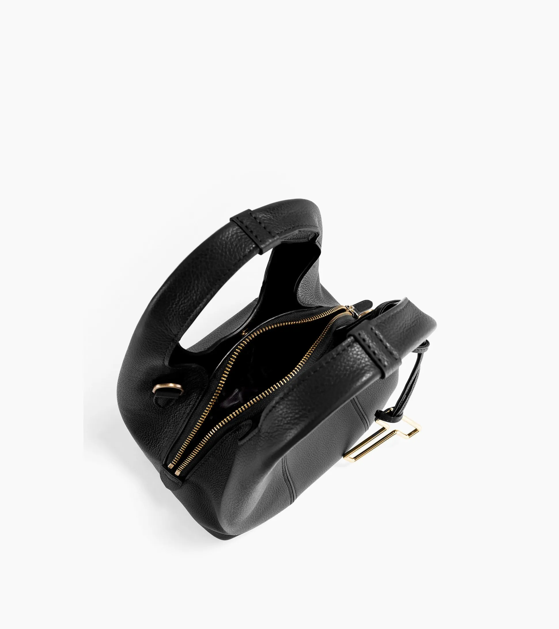 Petit sac à main Juliette en cuir grainé - Black