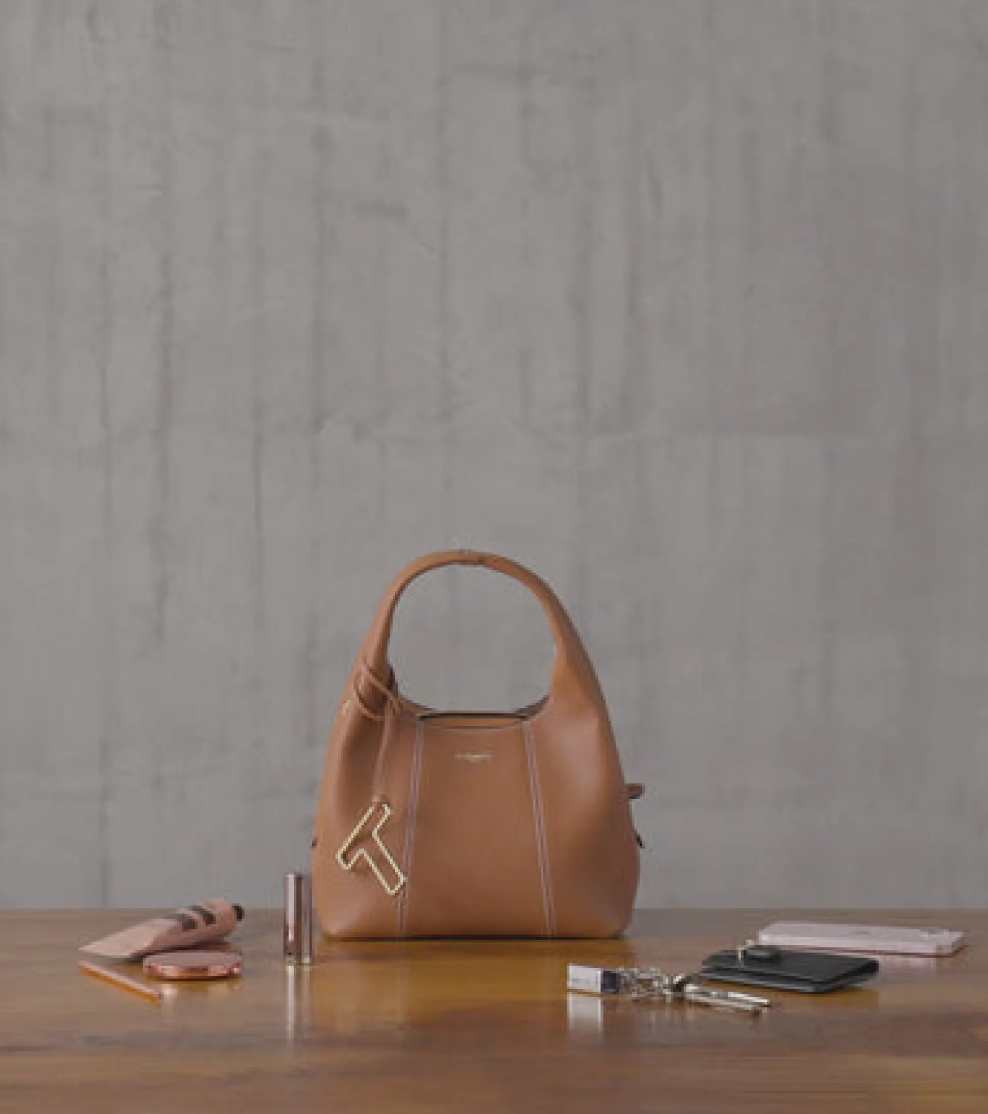 Petit sac à main Juliette en cuir grainé - Black