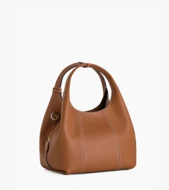 Petit sac à main Juliette en cuir grainé - Brown Tan