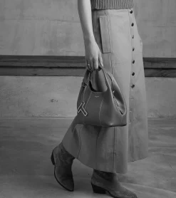 Petit sac à main Juliette en cuir grainé - Twilight Blue