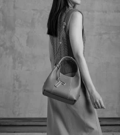 Petit sac à main Juliette en cuir grainé - ROSE POUDRE