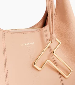 Petit sac à main Juliette en cuir grainé - ROSE POUDRE