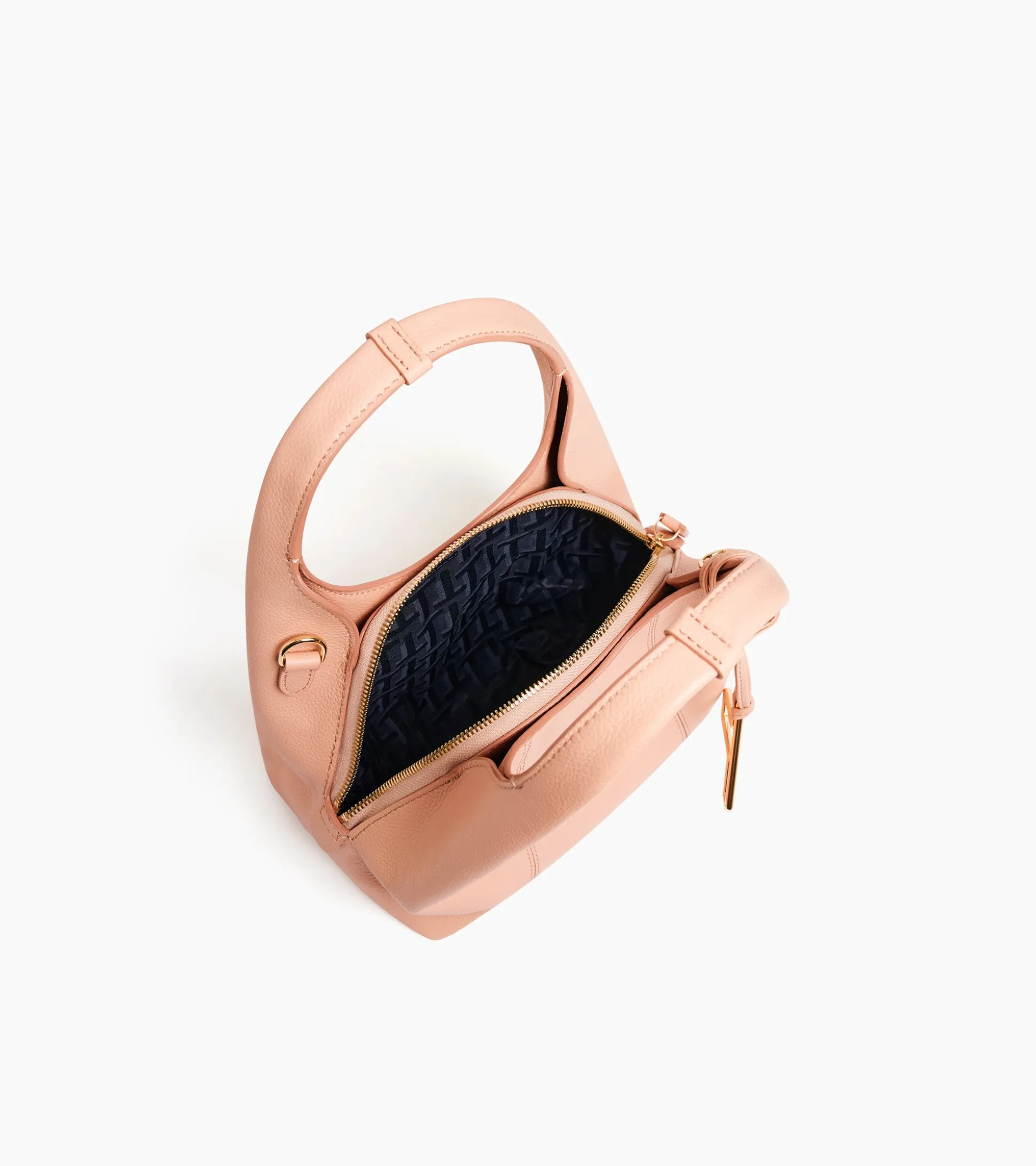Petit sac à main Juliette en cuir grainé - ROSE POUDRE
