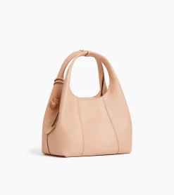 Petit sac à main Juliette en cuir grainé - ROSE POUDRE