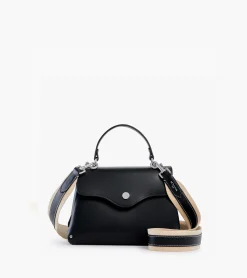 Petit sac à main Sans Couture en cuir lisse - Black