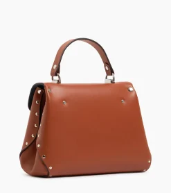 Petit sac à main Sans Couture en cuir lisse - Mahogany Brown