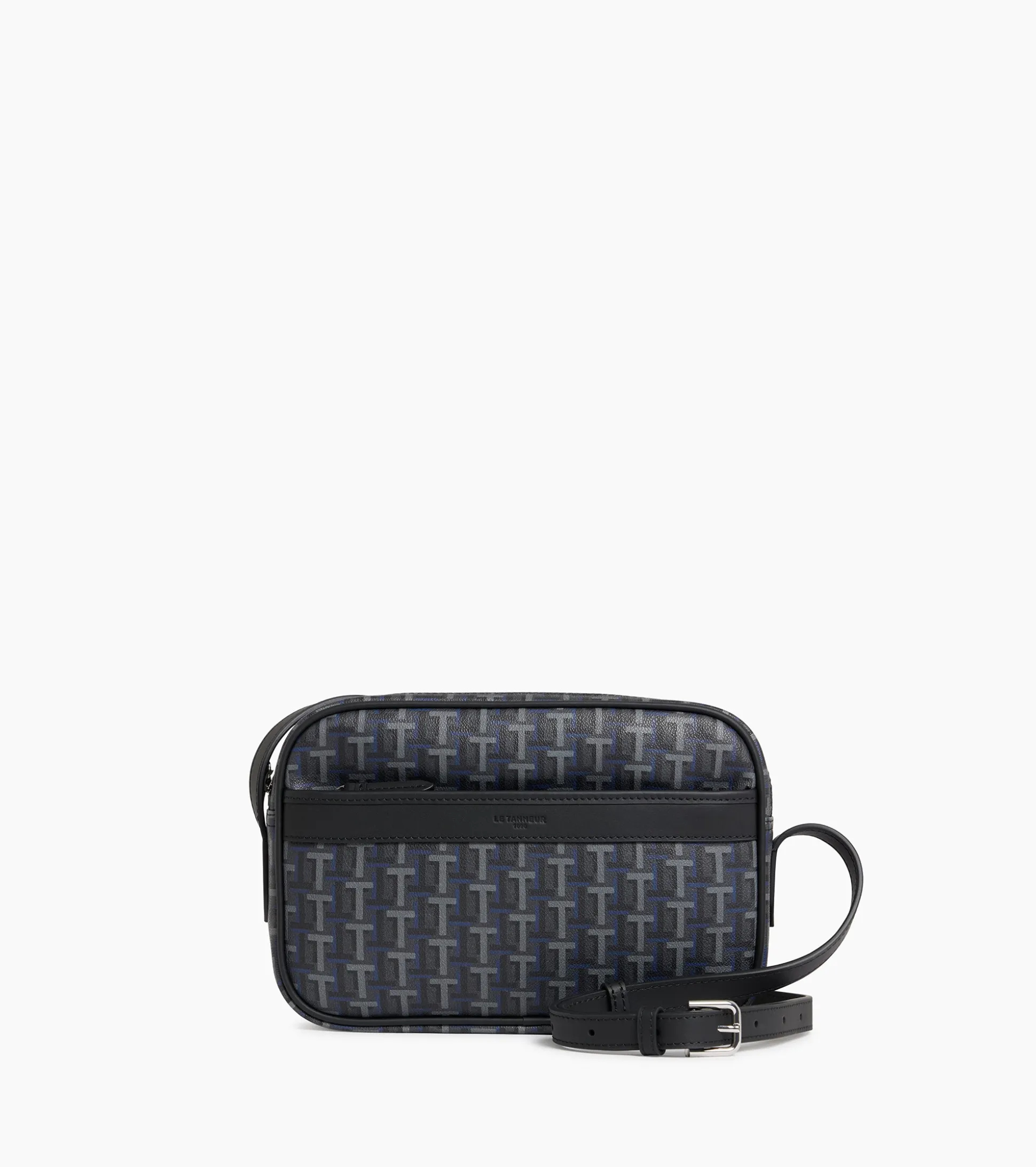 Petit sac bandoulière Camille en toile enduite - SIGNATURE LT NOIR-NOIR