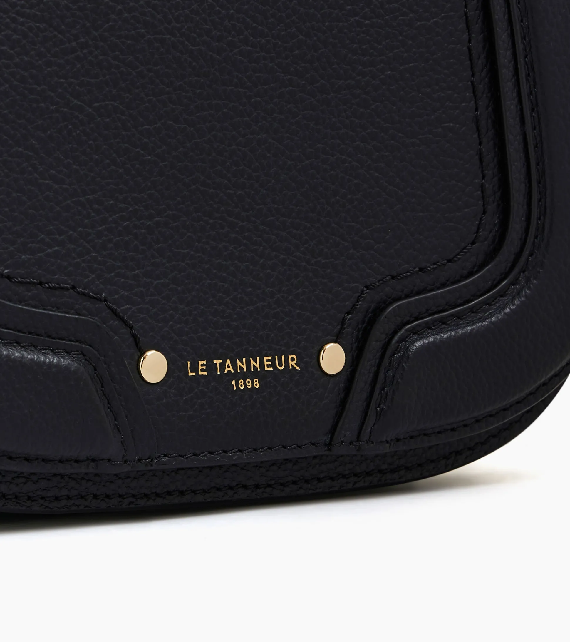 Petit sac bandoulière Ella en cuir grainé - Black
