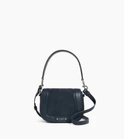 Petit sac bandoulière Ella en cuir grainé et nubuck - Twilight Blue