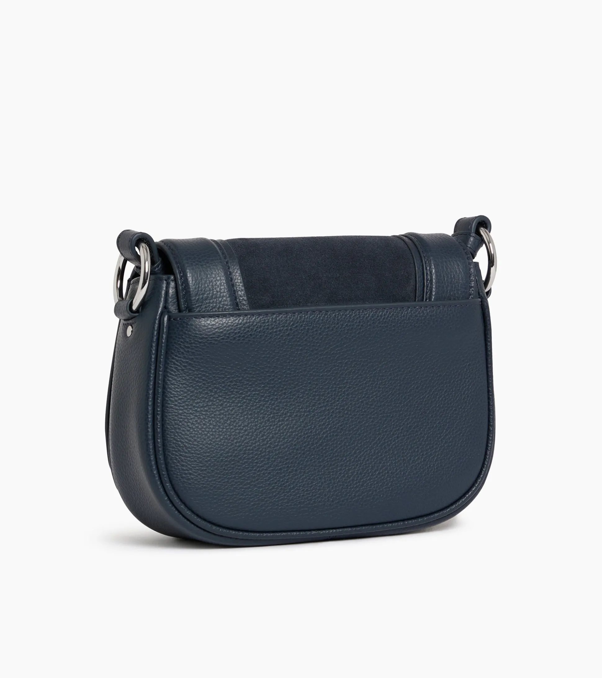 Petit sac bandoulière Ella en cuir grainé et nubuck - Twilight Blue