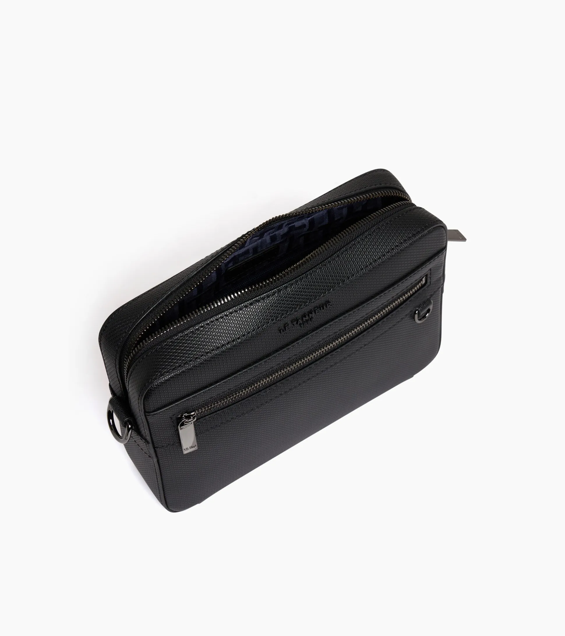 Petit sac bandoulière Emile en cuir signature T - Black