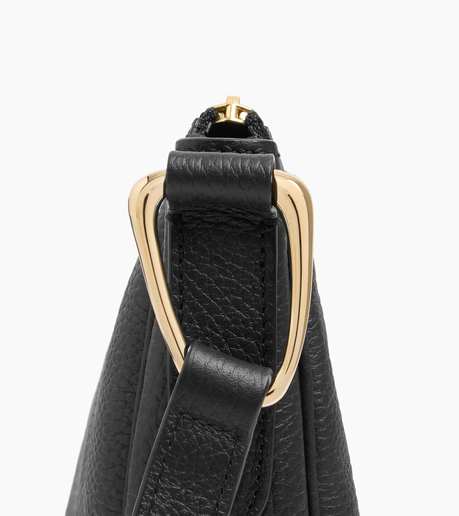 Petit sac bandoulière Madeleine en cuir grainé - Black
