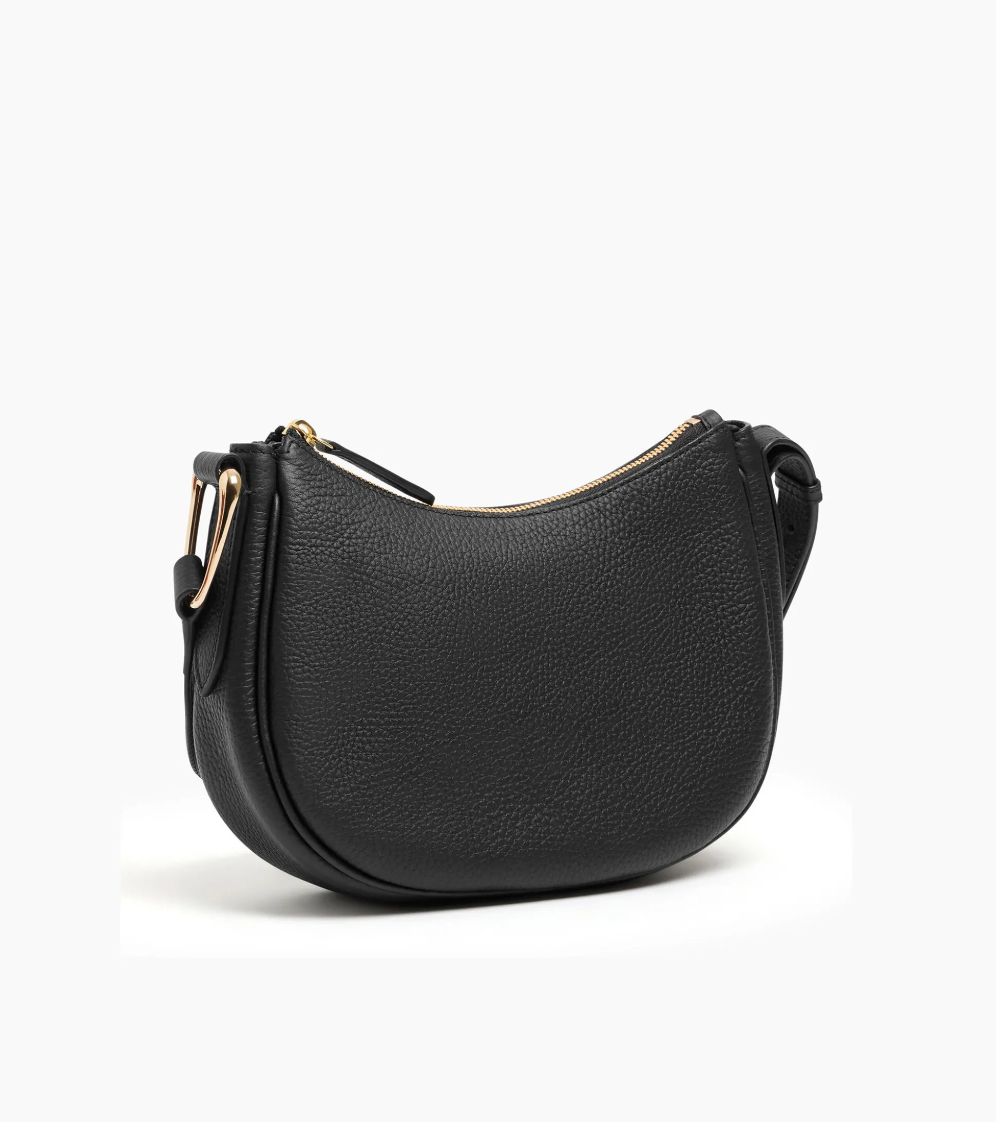 Petit sac bandoulière Madeleine en cuir grainé - Black