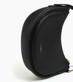 Petit sac bandoulière Madeleine en cuir grainé - Black