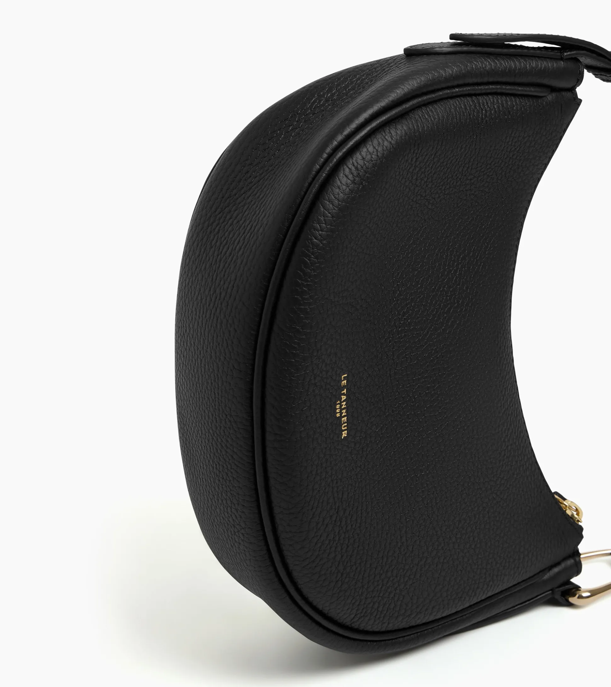Petit sac bandoulière Madeleine en cuir grainé - Black