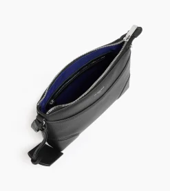 Petit sac bandoulière Romy en cuir grainé - Black