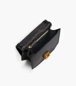 Petit sac bandoulière Rose en cuir lisse - Black