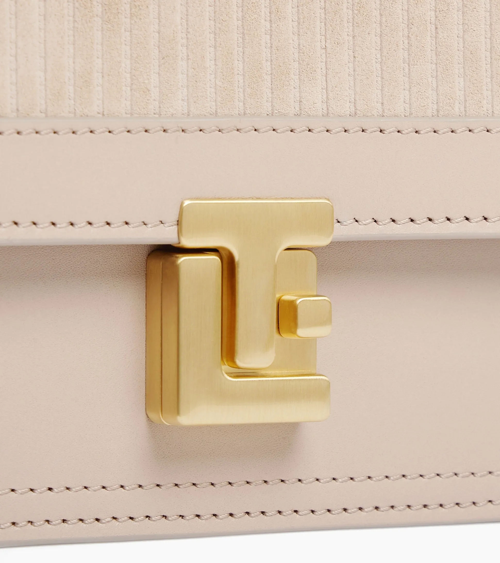 Petit sac bandoulière Rose en cuir côtelé et cuir lisse - GREGE 1
