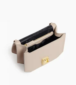 Petit sac bandoulière Rose en cuir côtelé et cuir lisse - GREGE 1