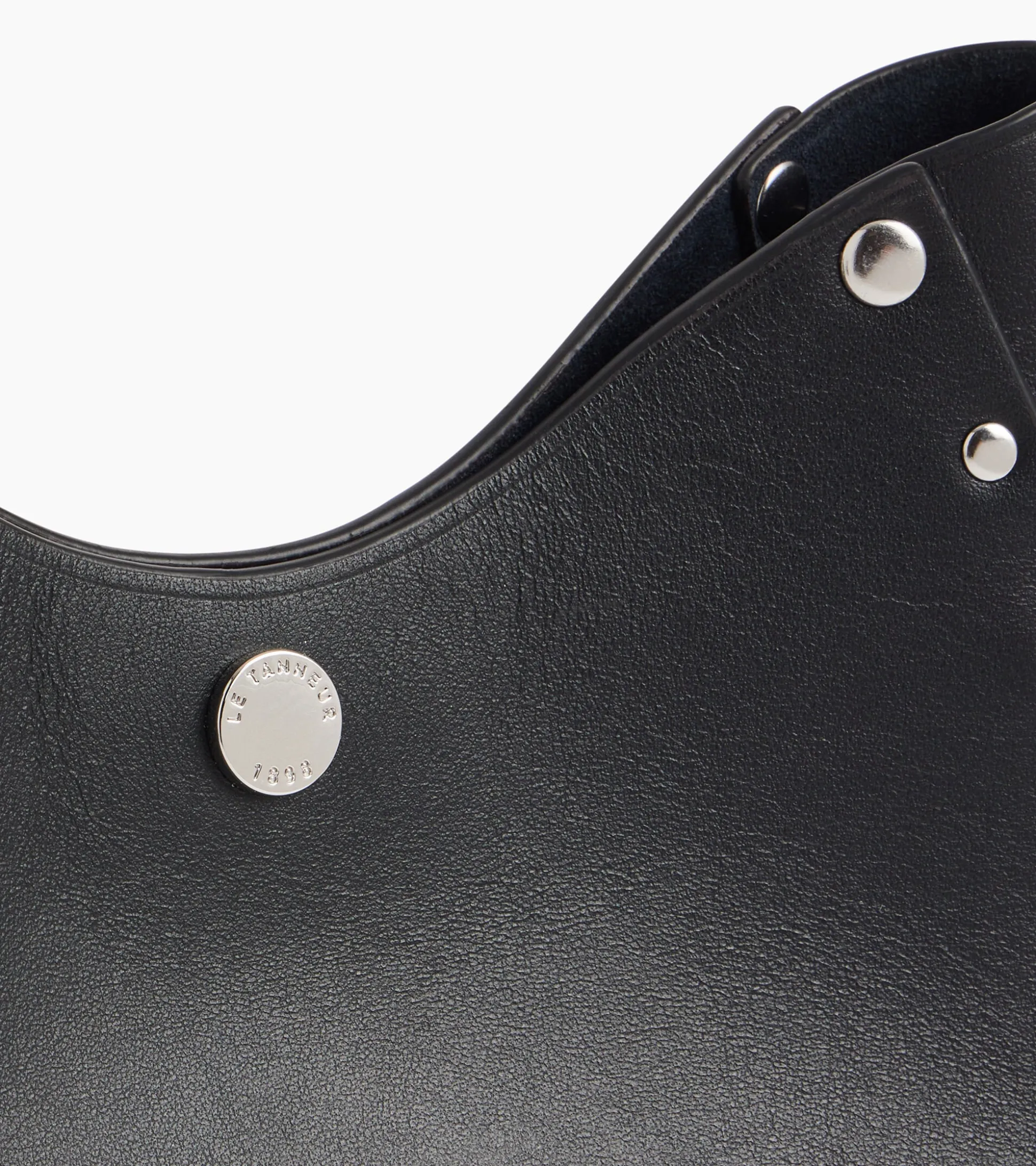 Petit sac bandoulière Sans Couture en cuir lisse - Black