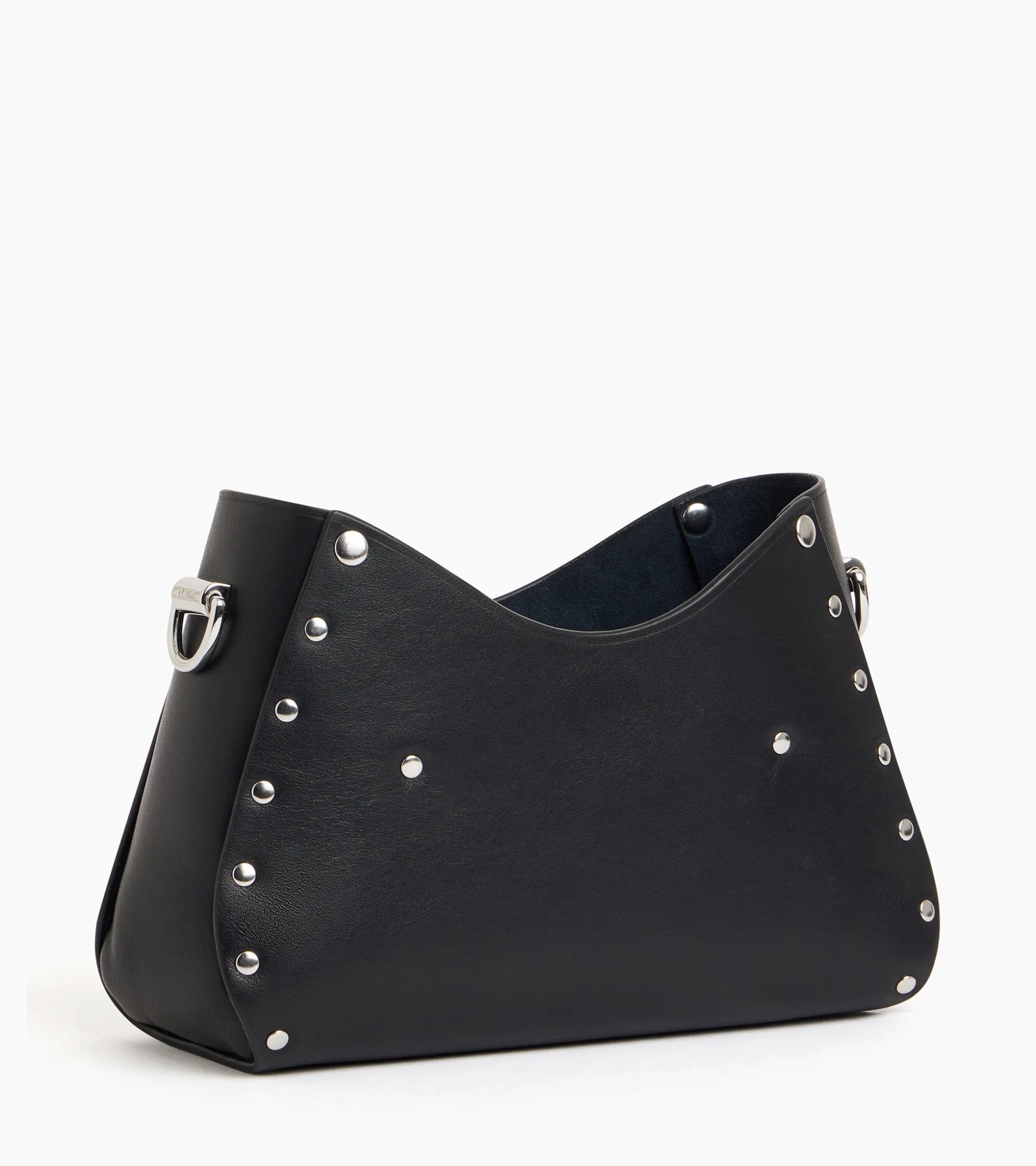 Petit sac bandoulière Sans Couture en cuir lisse - Black