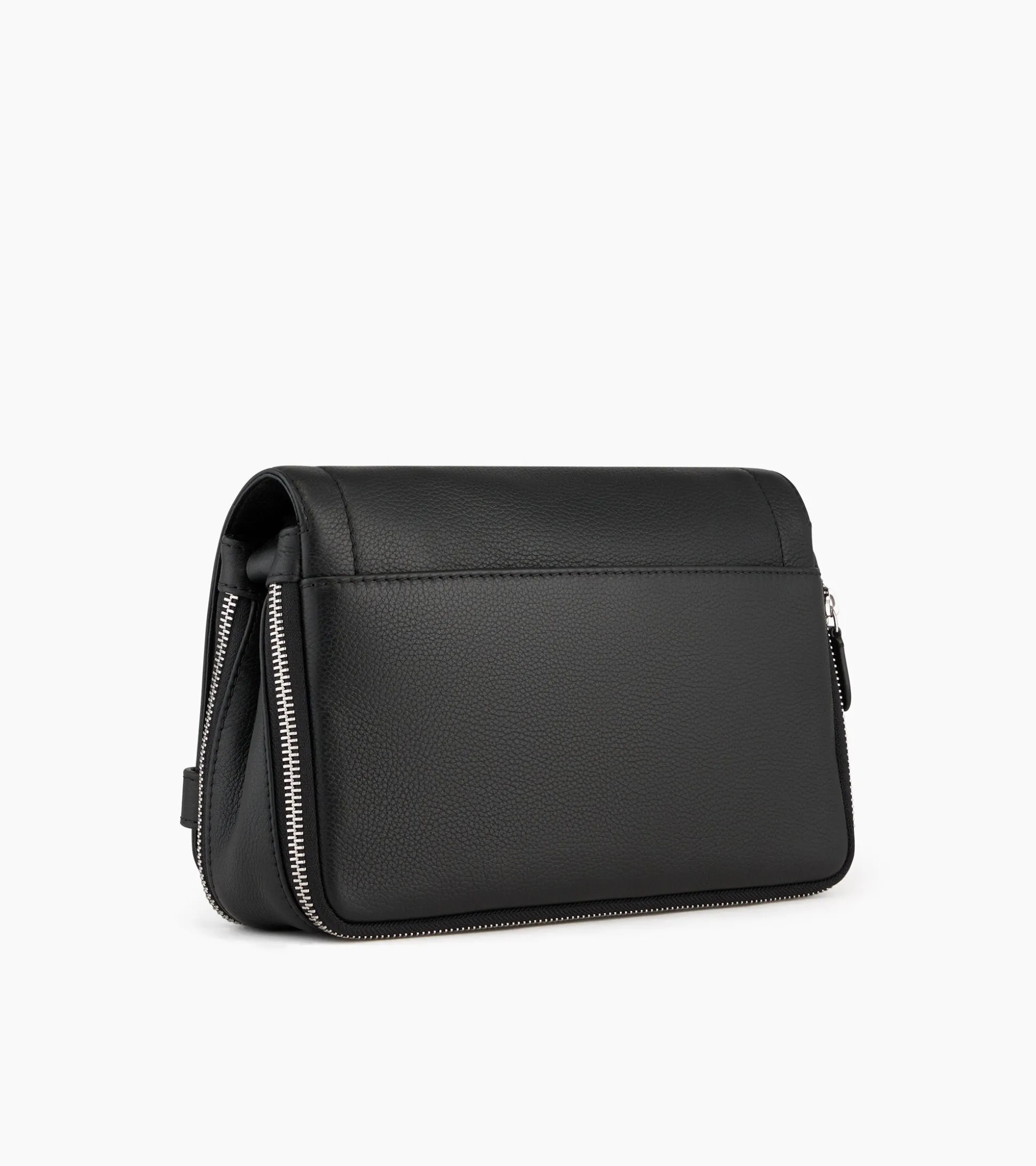 Petit sac bandoulière Simone en cuir grainé - Black