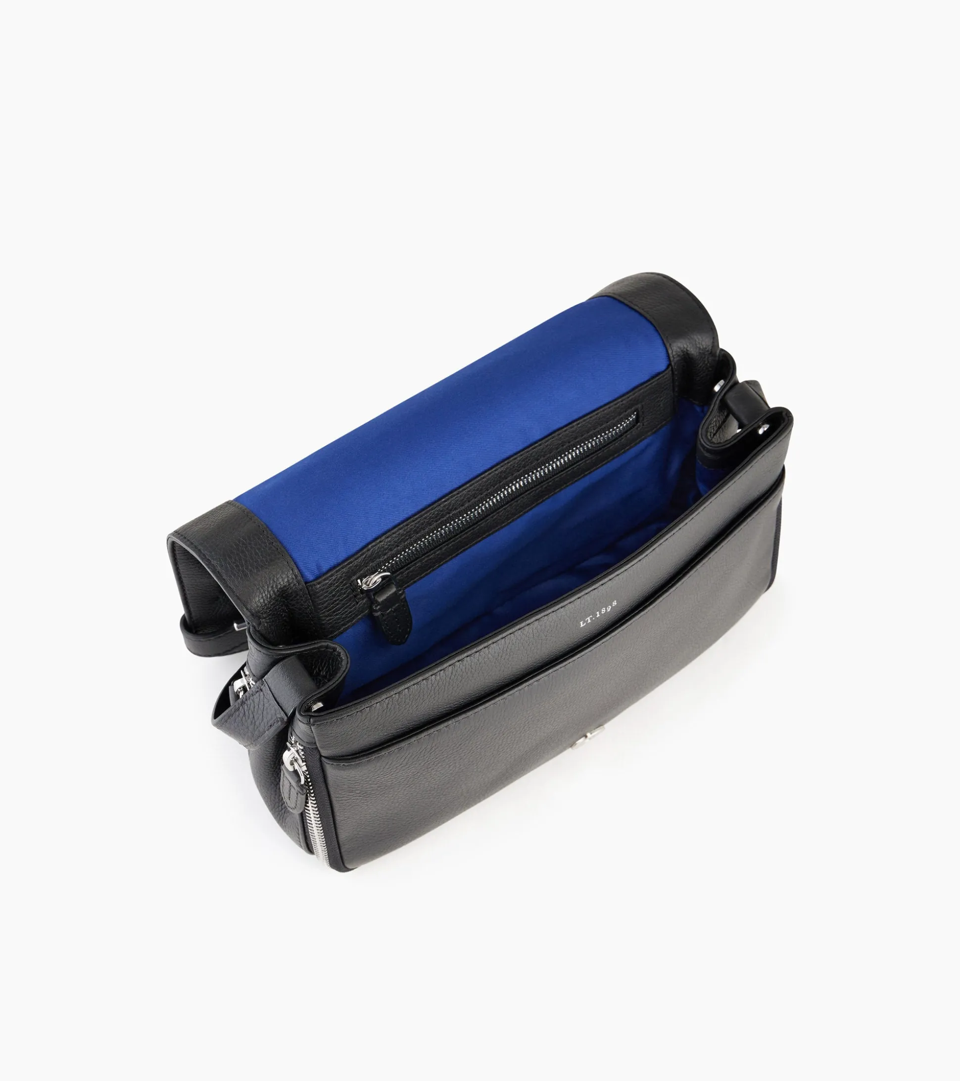 Petit sac bandoulière Simone en cuir grainé - Black
