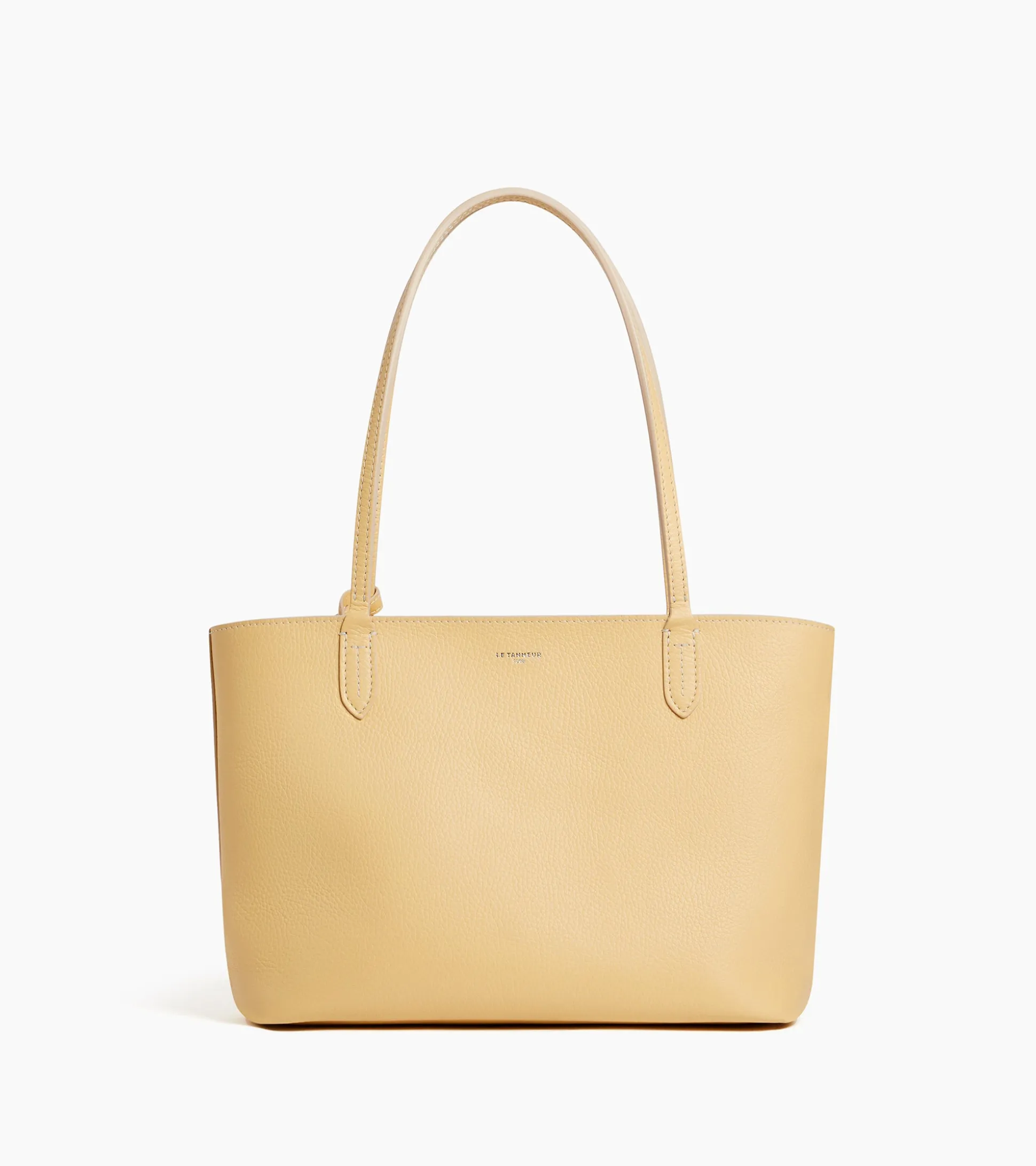 Petit sac cabas Louise en cuir grainé - AURORE-GREGE