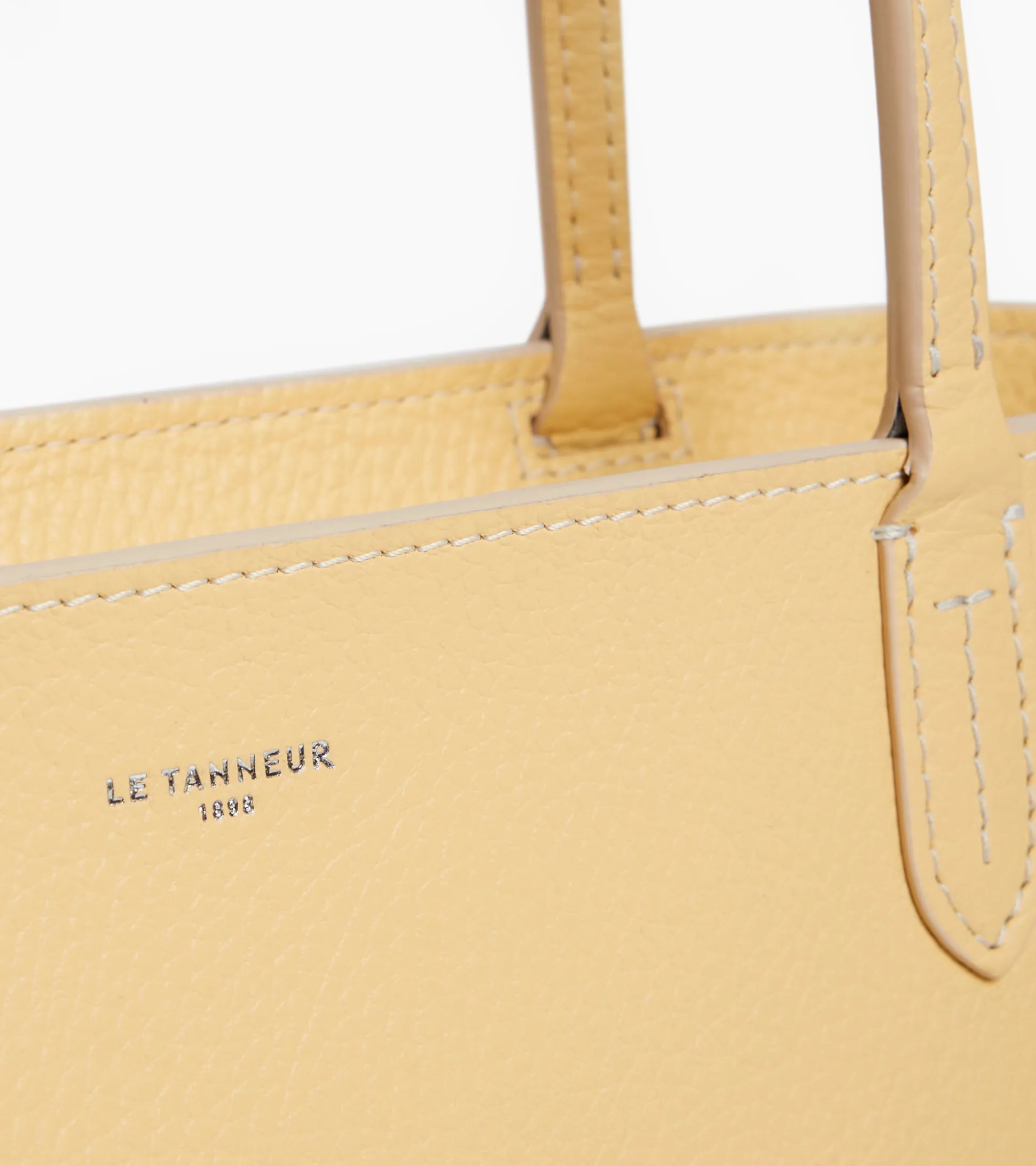 Petit sac cabas Louise en cuir grainé - AURORE-GREGE