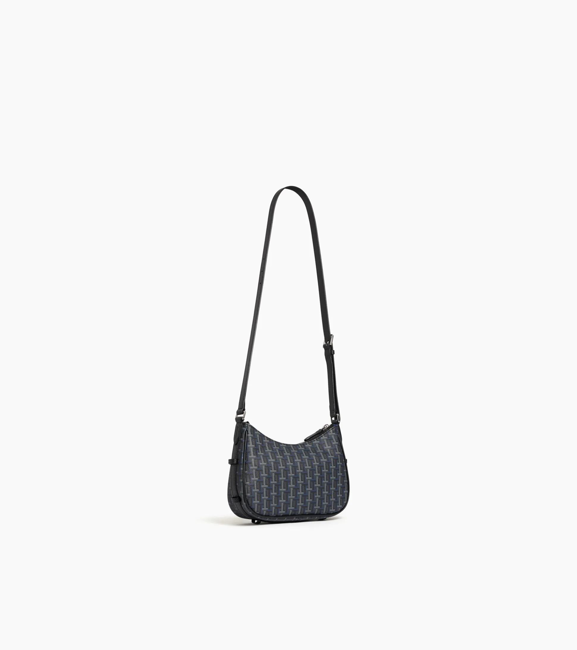 Petit sac porté épaule Camille en toile monogramme - SIGNATURE LT NOIR-NOIR