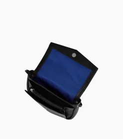 Pochette avec bandoulière amovible Charlotte en cuir lisse - Black