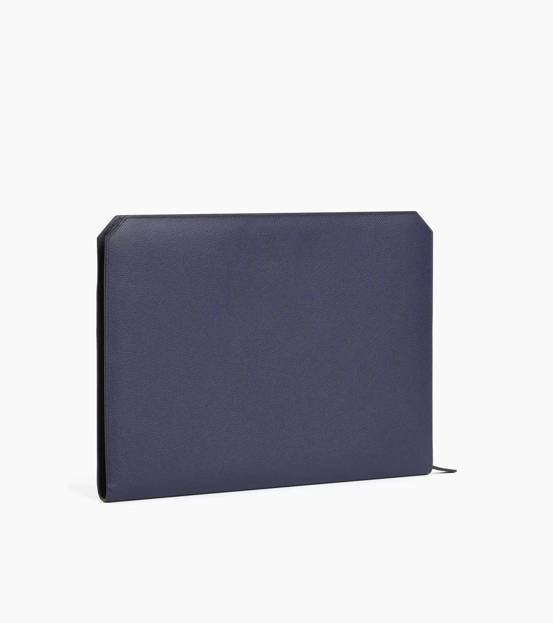 Pochette ordinateur Gaston en cuir grain croisé - Twilight Blue