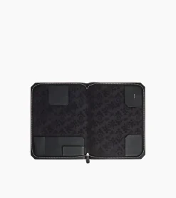 Pochette ordinateur Gaston en cuir grain croisé - Black